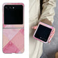 Luxury Leather Stich Flip Phone Case For MOTO Razr