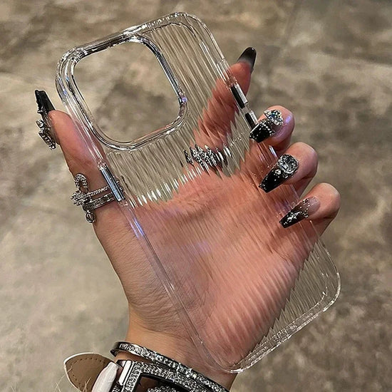 Soft Corrugated Transparent iPhone Case