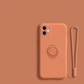 Smooth Silicone Ring Holder iPhone Case