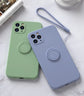 Smooth Silicone Ring Holder iPhone Case