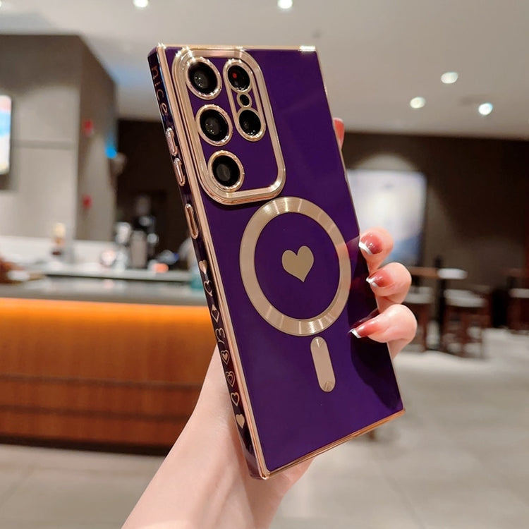 seraCase Luxury Magnetic Heart Samsung Case for Samsung S21 / Purple