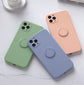 Smooth Silicone Ring Holder iPhone Case