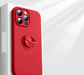 Smooth Silicone Ring Holder iPhone Case