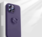 Smooth Silicone Ring Holder iPhone Case