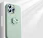 Smooth Silicone Ring Holder iPhone Case