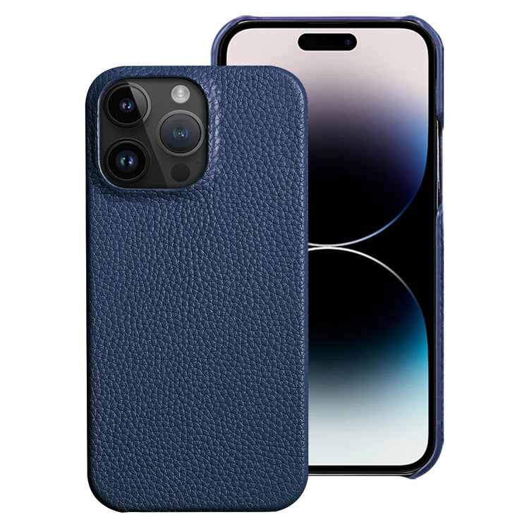 seraCase Genuine Leather Luxury iPhone Case for iPhone 15 Pro Max / Blue