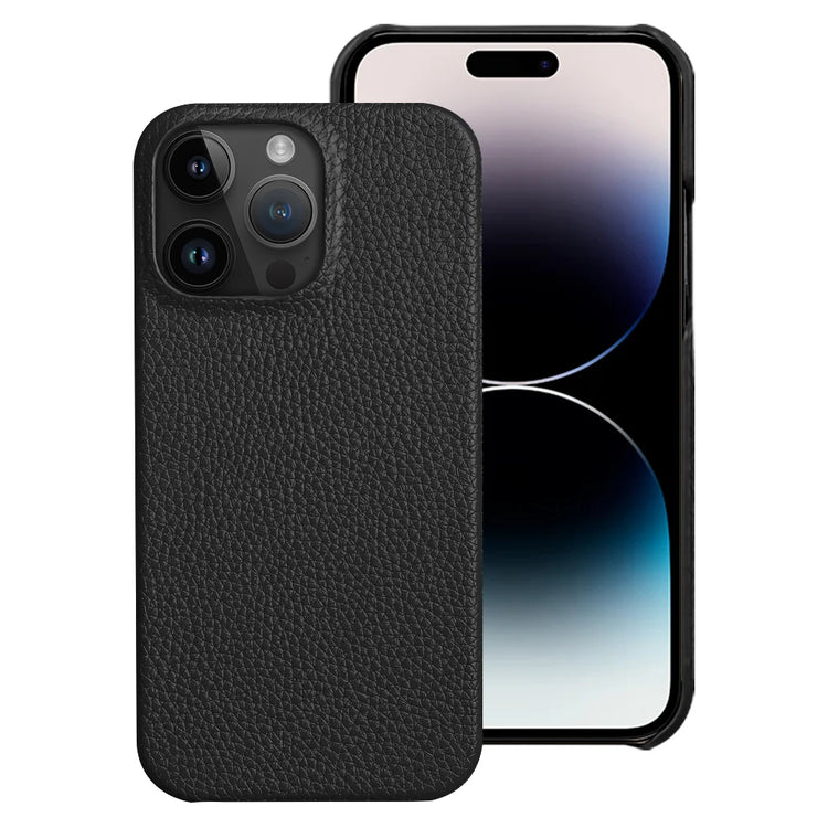 seraCase Genuine Leather Luxury iPhone Case for iPhone 15 Pro Max / Black