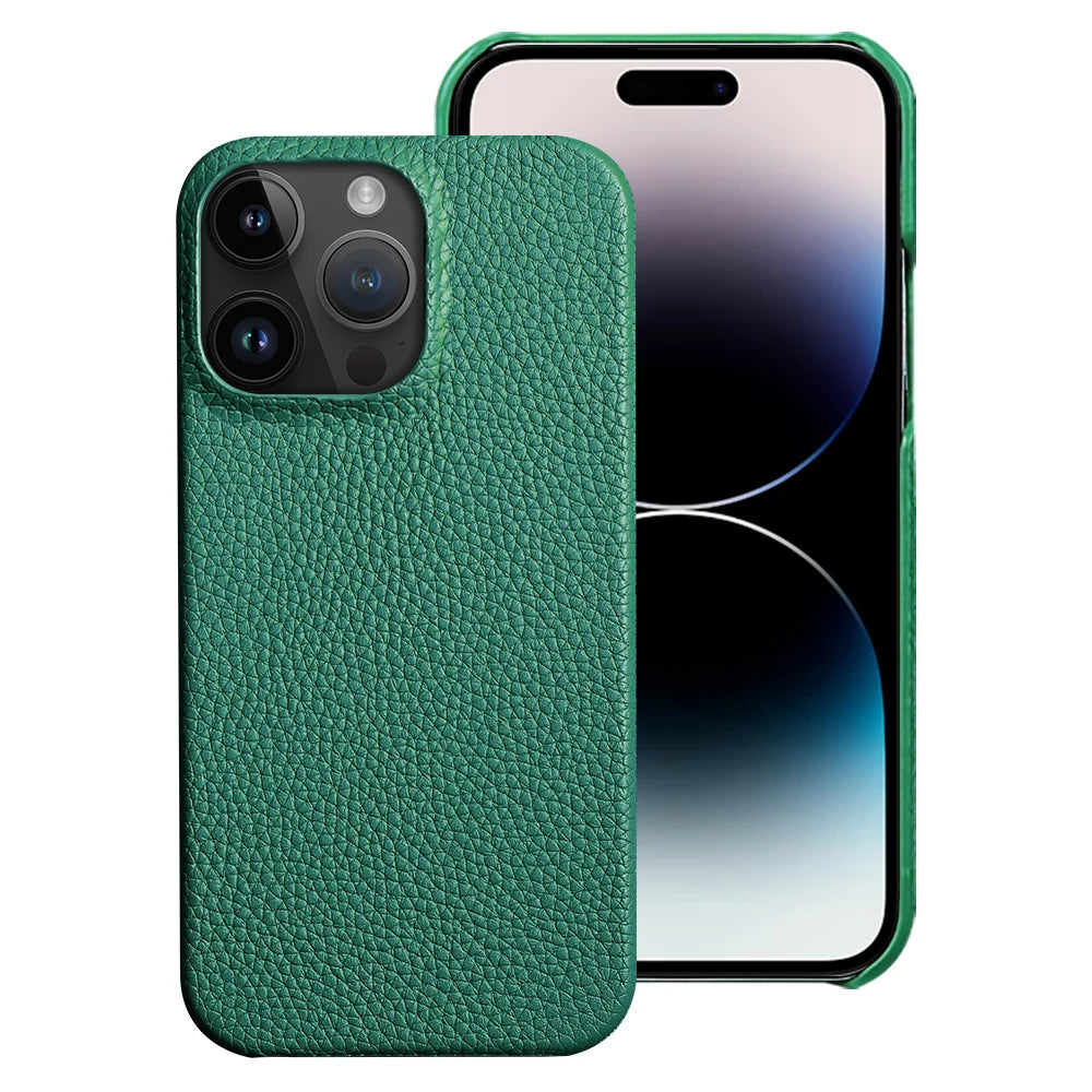 seraCase Genuine Leather Luxury iPhone Case for iPhone 13 Pro Max / Green