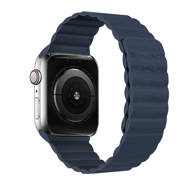 seraCase Magnetic Leather Bracelet Apple iWatch Band for 38MM 40MM 41MM / Blue