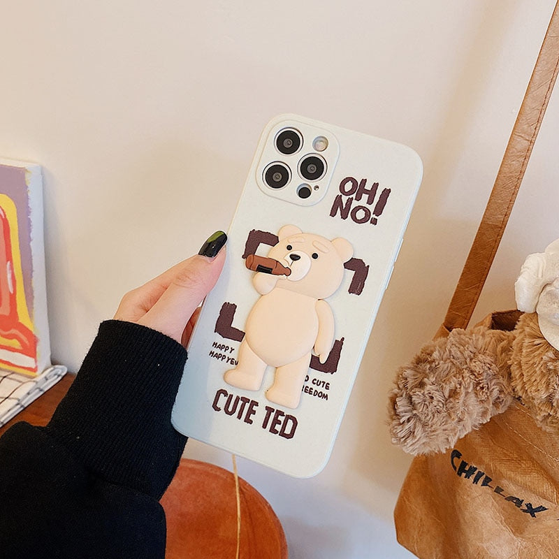 seraCase Funny Ted Theme iPhone Case for Couples for iPhone 13 Pro Max / Off-White