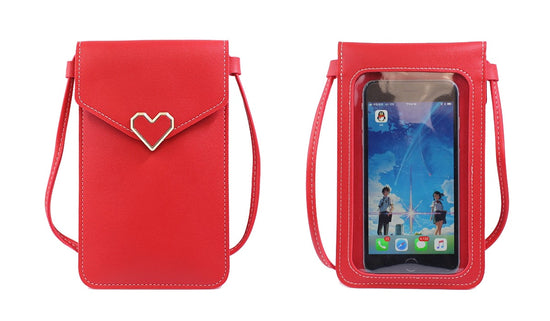 seraCase Cute Touchscreen Shoulder Phone Bag for Red