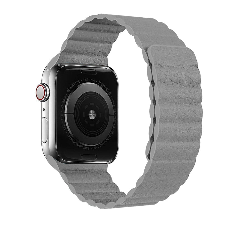 seraCase Magnetic Leather Bracelet Apple iWatch Band for 38MM 40MM 41MM / Gray