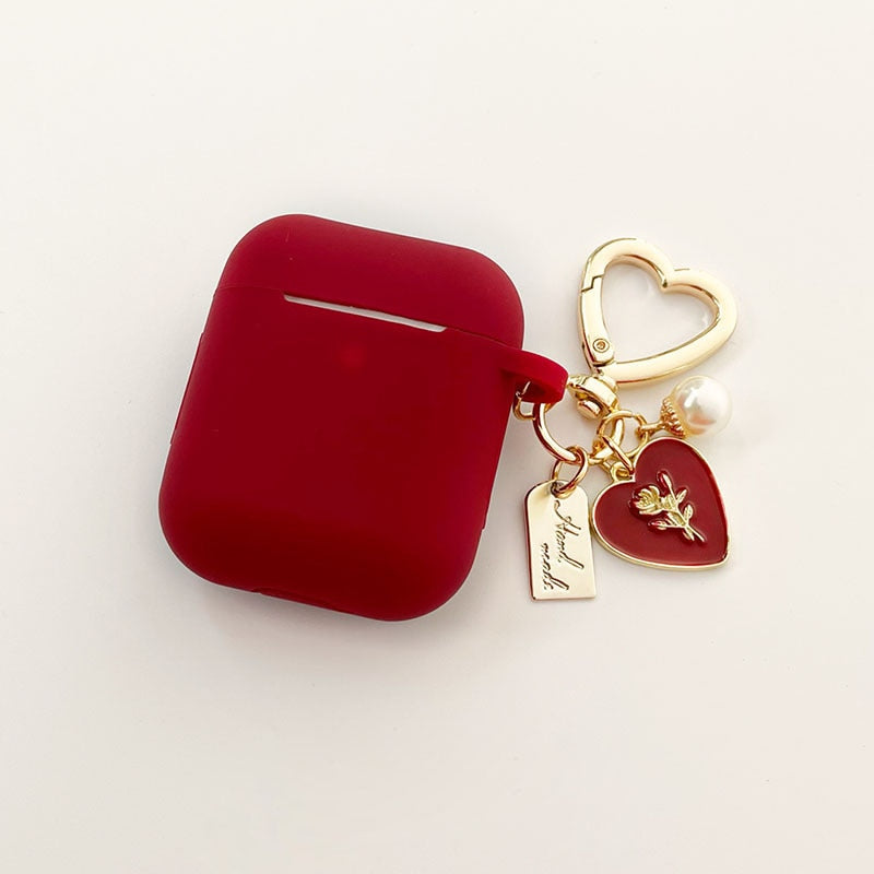 seraCase Elegant Wine Red AirPods Case for A2 For AirPods 1 or2