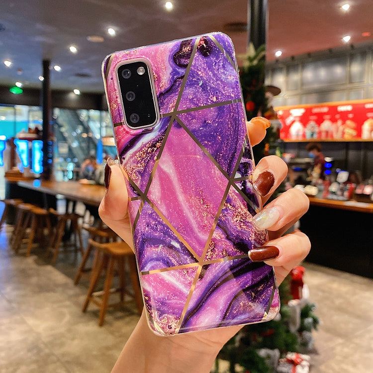 seraCase Electroplated Geometric Marble Samsung Case for Samsung S22 / Style 3