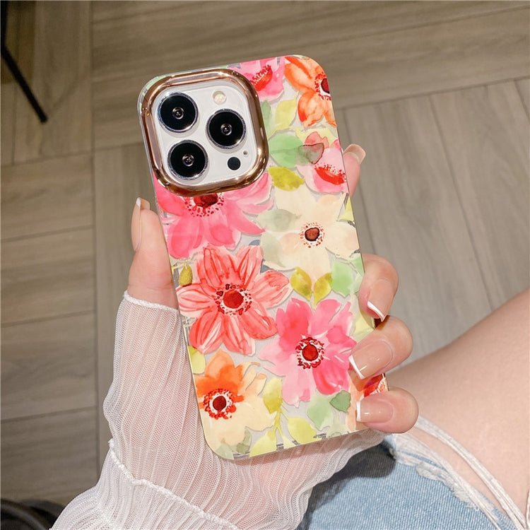 seraCase Colorful Printed Clear iPhone Case for iPhone 14 Pro Max / Design 4 (Red Flowers)