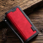 seraCase Luxury Leather Magnetic Flip Case for iPhone 14 Pro Max / Deep Red