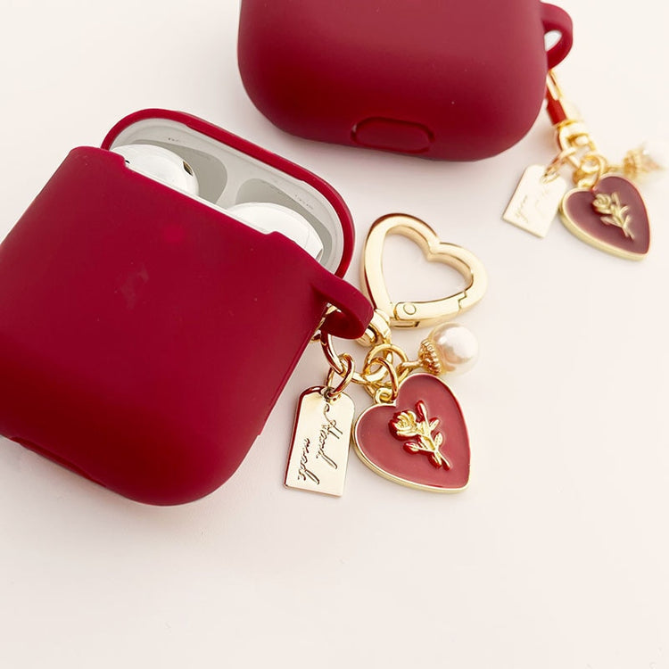 seraCase Elegant Wine Red AirPods Case for