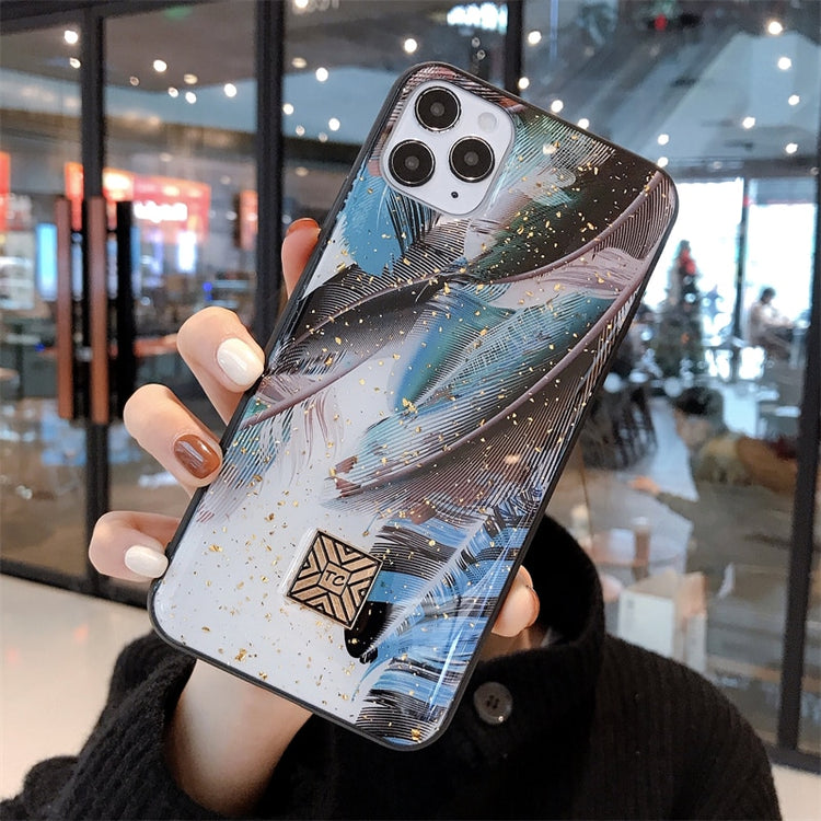 seraCase Multicolor Glittered Feather iPhone Case for iPhone 12 Pro Max / Style 10