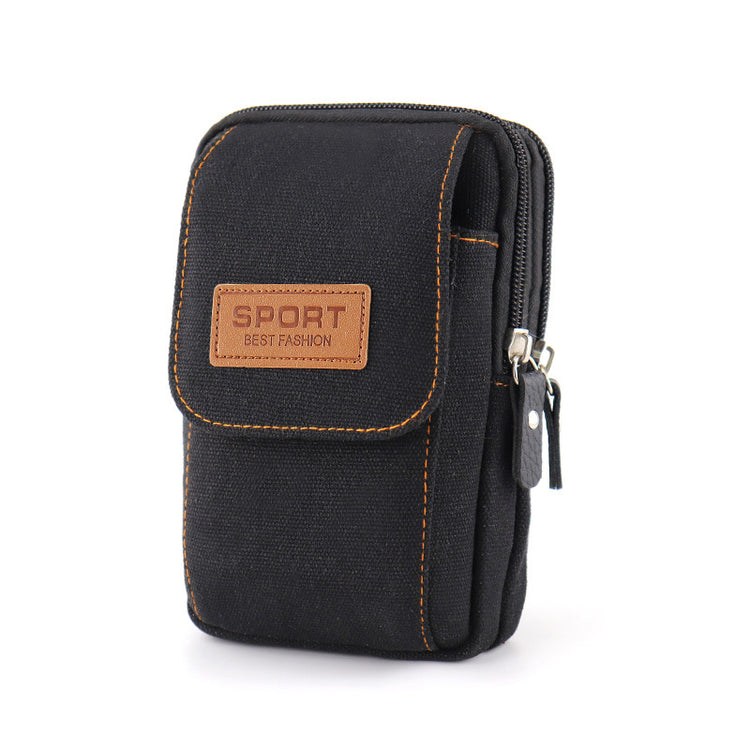 seraCase Canvas Waist Belt Universal Phone Case for 3 Black 5.5-6.0inch 1