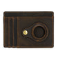 seraCase Trendy Retro Leather Apple AirTag Wallet for Dark Brown