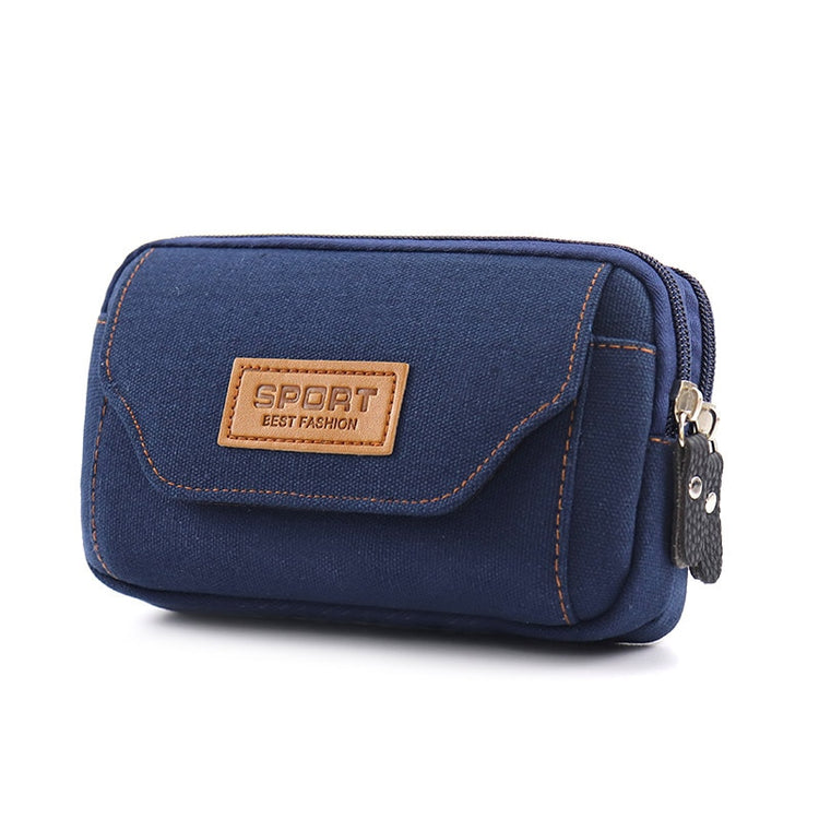 seraCase Canvas Waist Belt Universal Phone Case for 3 Blue 7inch