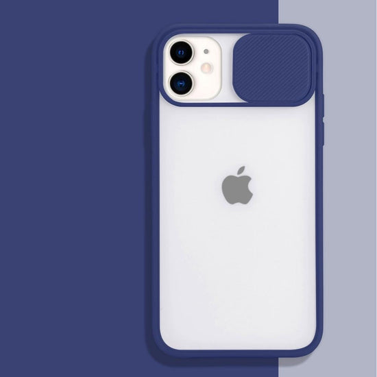 seraCase Transparent iPhone Case with Camera Shutter for iPhone 13 Pro Max / Navy blue