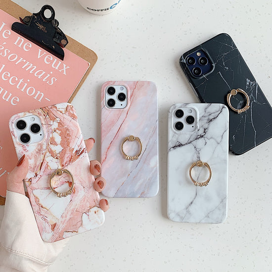 seraCase Trendy Marble Ring iPhone Case for