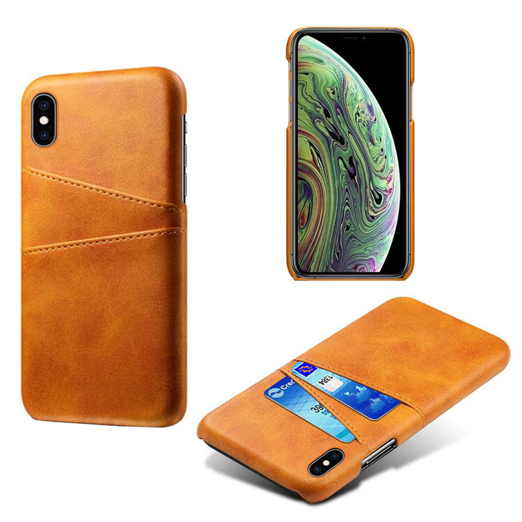 seraCase Leather Card Pocket iPhone Case for iPhone 13 Pro Max / Orange