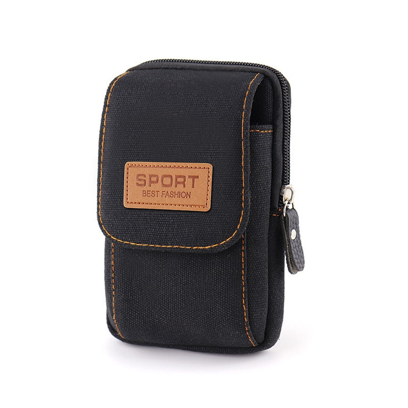 seraCase Canvas Waist Belt Universal Phone Case for 2 Black 5.0-5.5inch 1