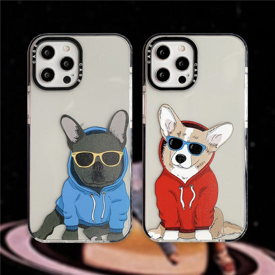 seraCase Cute Transparent French Bulldog iPhone Case for