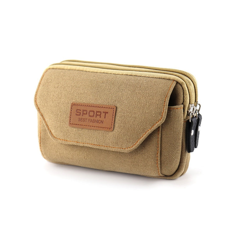 seraCase Canvas Waist Belt Universal Phone Case for 3 Khaki 6.0-6.5inch