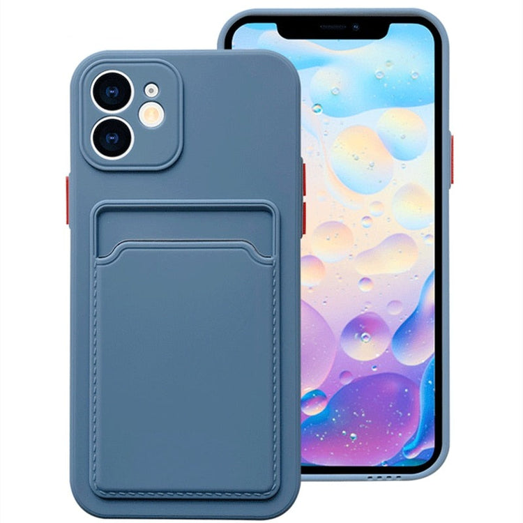 seraCase Shockproof Card Holder iPhone Case for iPhone 13 Mini / Gray