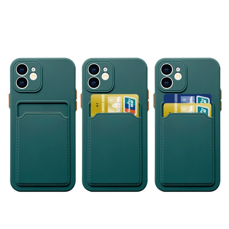 seraCase Shockproof Card Holder iPhone Case for