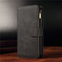 seraCase Premium Leather Card Wallet iPhone Case with Flip Zip for iPhone 14 / Black