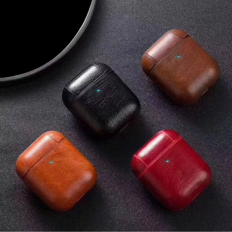 seraCase High End Protective Leather Case for AirPods With Hook for