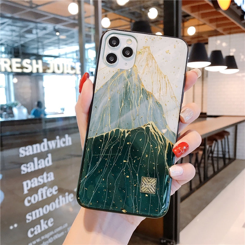 seraCase Luxury Glittered Gold Marble iPhone Case for iPhone 12 Pro Max / Style 8