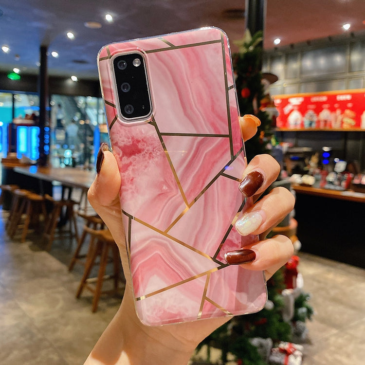 seraCase Electroplated Geometric Marble Samsung Case for Samsung S22 / Style 8
