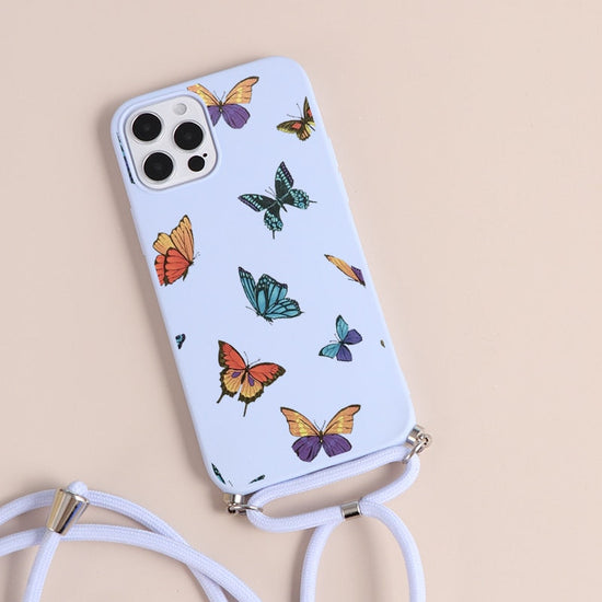 seraCase Cute Butterfly Lanyard iPhone Case for