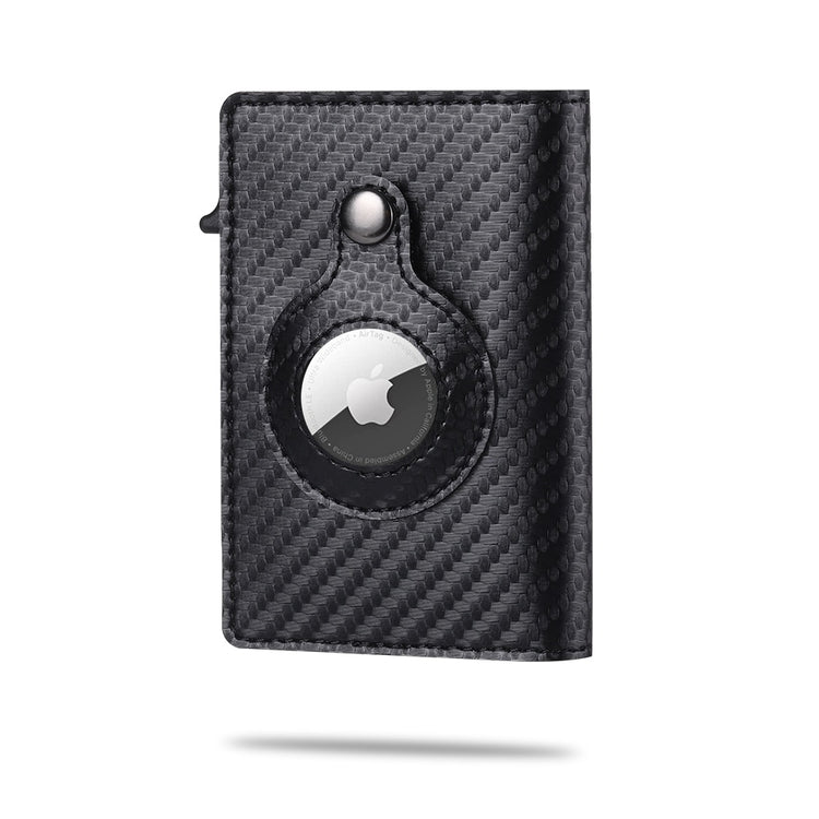 seraCase Designer Apple AirTag Carbon Fiber Wallet for Carbon Fiber Black