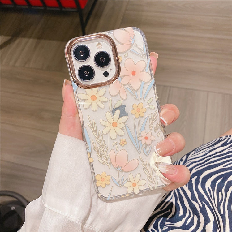 seraCase Colorful Printed Clear iPhone Case for iPhone 14 Pro Max / Design 7 (Pink lily)