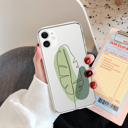 seraCase Transparent Leaf Design iPhone Case for iPhone 13 Pro Max / Green