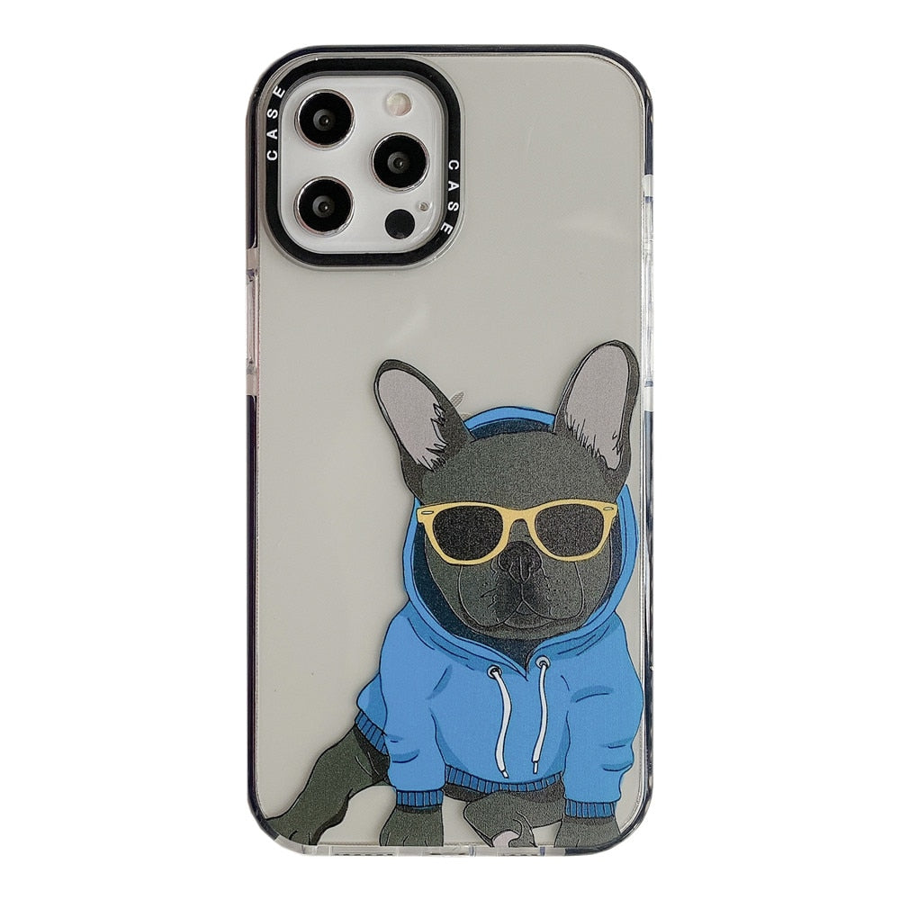seraCase Cute Transparent French Bulldog iPhone Case for iPhone 13 Pro Max / Bull Dog