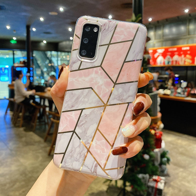 seraCase Electroplated Geometric Marble Samsung Case for Samsung S22 / Style 2