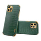 seraCase Premium Leather Crocodile Texture iPhone Case for iPhone 14 Pro Max / Green