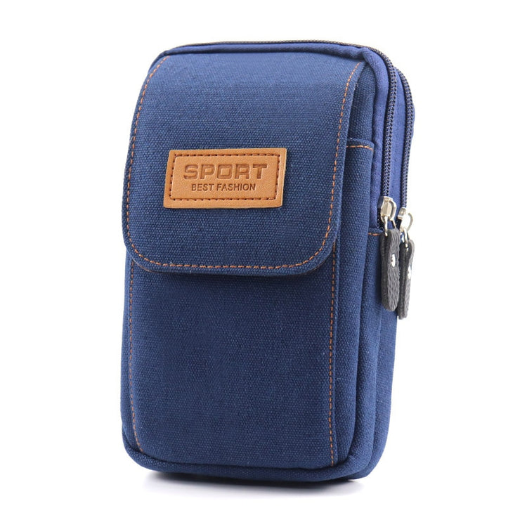 seraCase Canvas Waist Belt Universal Phone Case for 3 Blue 7inch 1