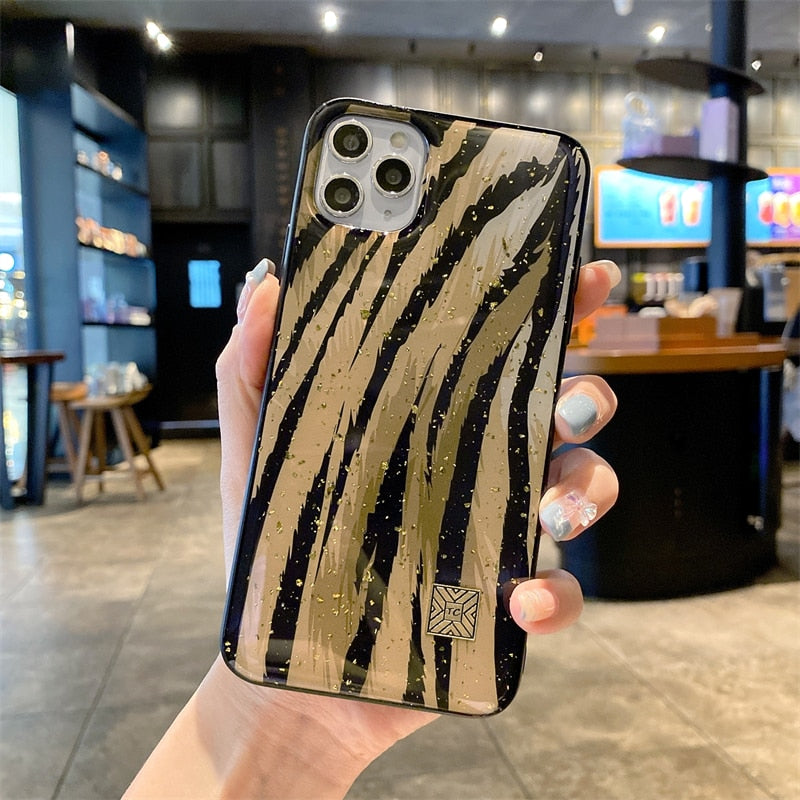 seraCase Gold Glittered Elegant iMarble Phone Case for iPhone 12 Pro Max / Style 10