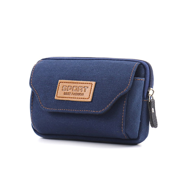 seraCase Canvas Waist Belt Universal Phone Case for 2 Blue 5.0-5.5inch