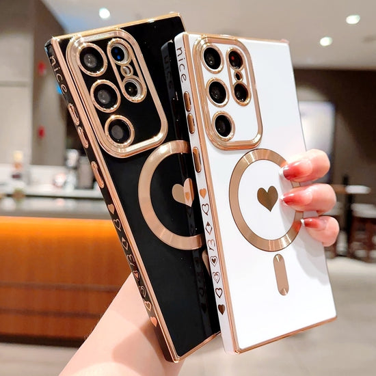 seraCase Luxury Magnetic Heart Samsung Case for