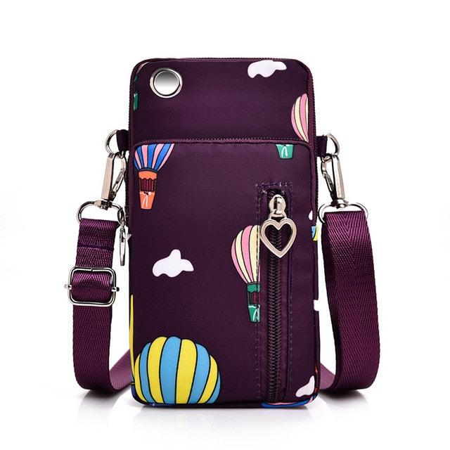 seraCase Shoulder Phone Pouch with Arm Band for Large QQ Purple EJK