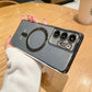 seraCase Color Metal Border Transparent MagSafe Samsung Case for Samsung S23 / Silver
